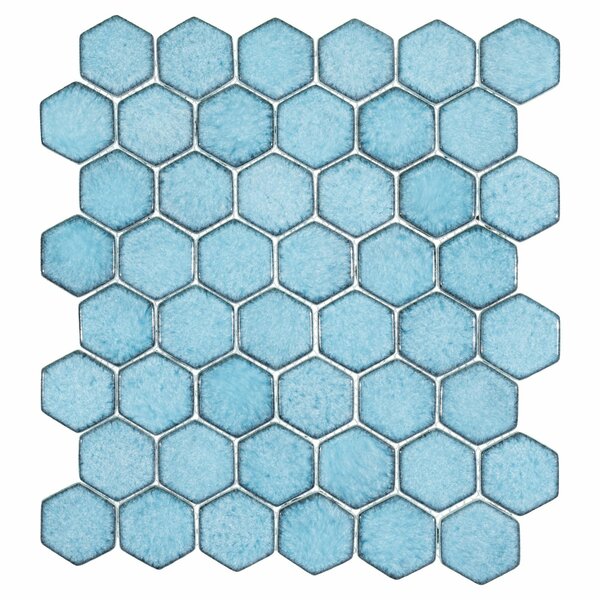 Andova Tiles Honoro- Hexite Honeycomb Glass 2 in. Hexagon Mosaic Wall & Floor Tile Andova Tiles